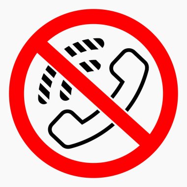 Do not call No phone. Don't use the phone. Call ban. Vector icon.