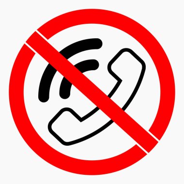 Do not call No phone. Don't use the phone. Call ban. Vector icon.