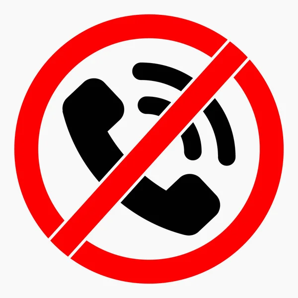 Звони Телефона Пользуйся Телефоном Звоните Запрету Значок Вектора — стоковый вектор
