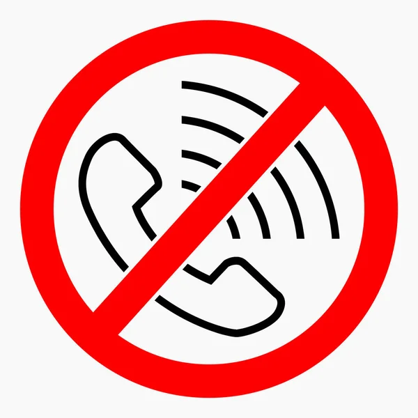 Call Phone Don Use Phone Call Ban Vector Icon — Stok Vektör