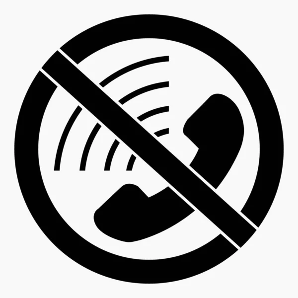 Call Phone Don Use Phone Call Ban Vector Icon — Stockvector