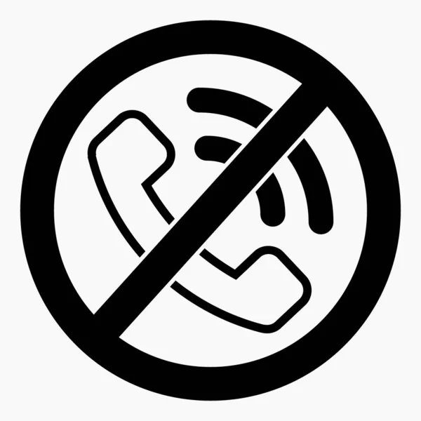 Call Phone Don Use Phone Call Ban Vector Icon — Stockvector