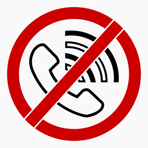 Call Phone Don Use Phone Call Ban Vector Icon — Stok Vektör