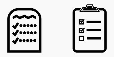 Simge listesi, liste, çizelge, kayıt. Katalog ya da kaydırma etiketi. Bil ya da takvim. Duruşma. Nomenklature, boncuklar, şaplaklar. Vektör simgesi.