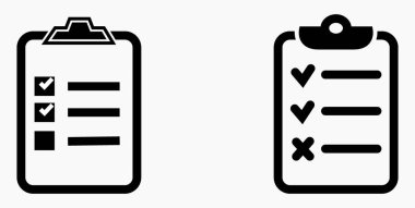 List icon. Routine sign. Recipe icon. To-do list. Document. Vector icon.
