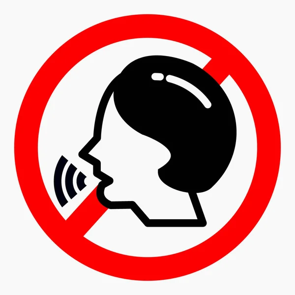 Speak Icon Quiet Keep Silence Keep Quiet Vector Icon — Vettoriale Stock