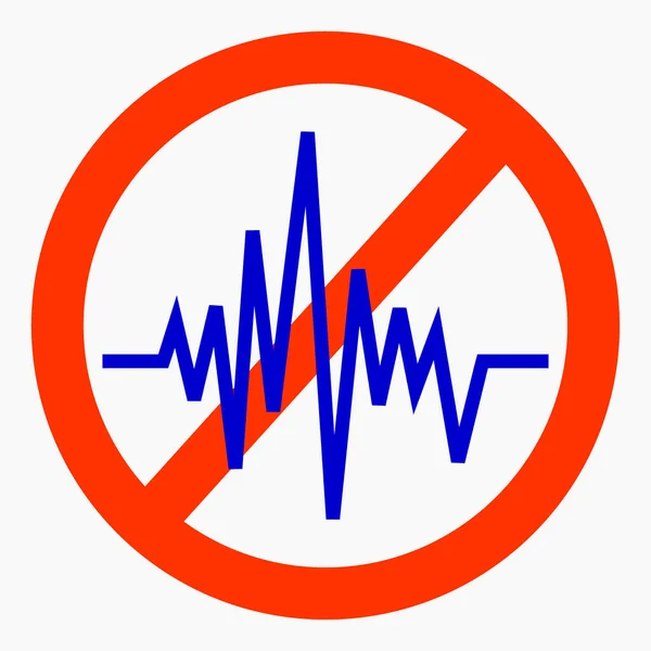 Lärmverbot Kein Lärm Volumenverbot Schweigen Ruhig Schweigen Vektorsymbol — Stockvektor