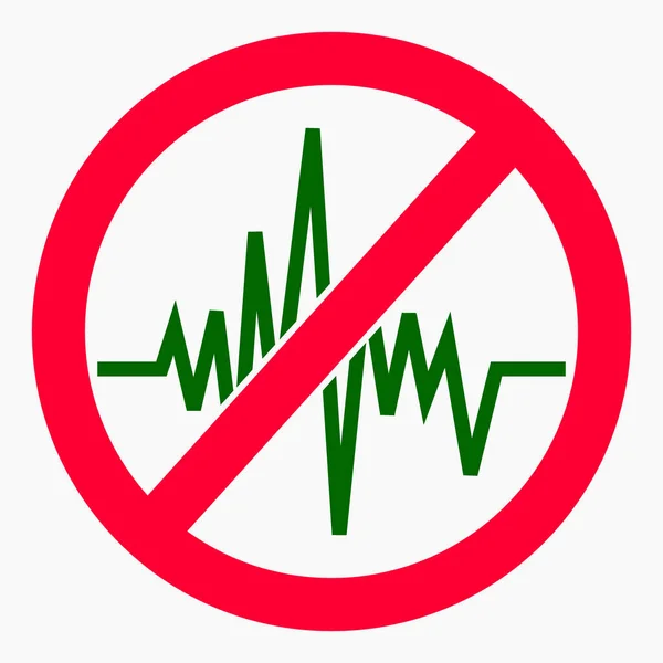 Lärmverbot Kein Lärm Volumenverbot Schweigen Ruhig Schweigen Vektorsymbol — Stockvektor
