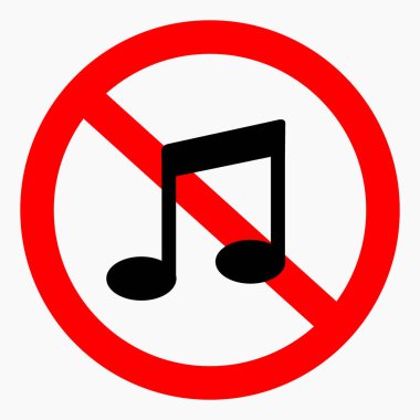 İçki yasağı ikonu. Ses yok. Sessizlik simgesi. Ses yok. Sessiz ol. Vektör simgesi.