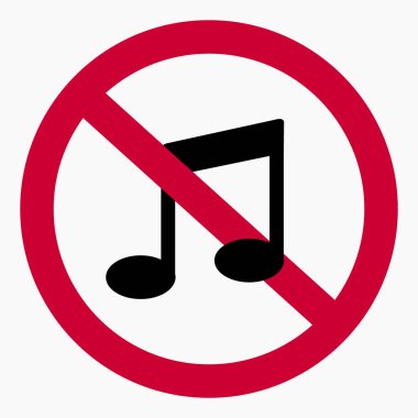 İçki yasağı ikonu. Ses yok. Sessizlik simgesi. Ses yok. Sessiz ol. Vektör simgesi.