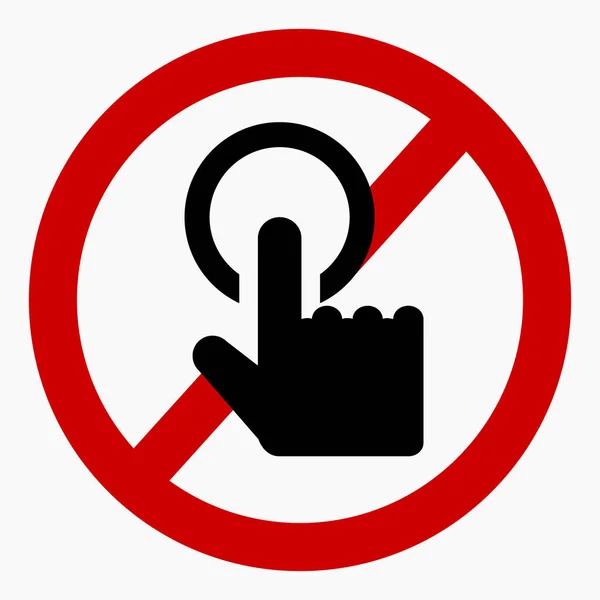 Press Use Don Touch Use Caution Vector Icon — Stock Vector