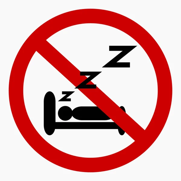 Kein Schlaf Schnarchen Sie Nicht Keine Betten Keine Ruhe Vektorsymbol — Stockvektor