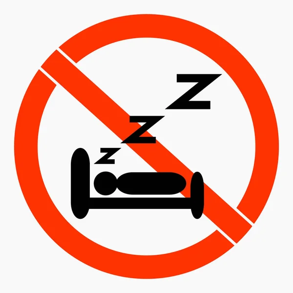 Sin Dormir Ronques Sin Camas Hay Descanso Icono Del Vector — Vector de stock