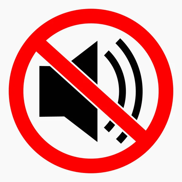 Тихо Голосно Тримайтеся Тихо Звукова Заборона Ніякого Звуку Тиша Піктограма — стоковий вектор