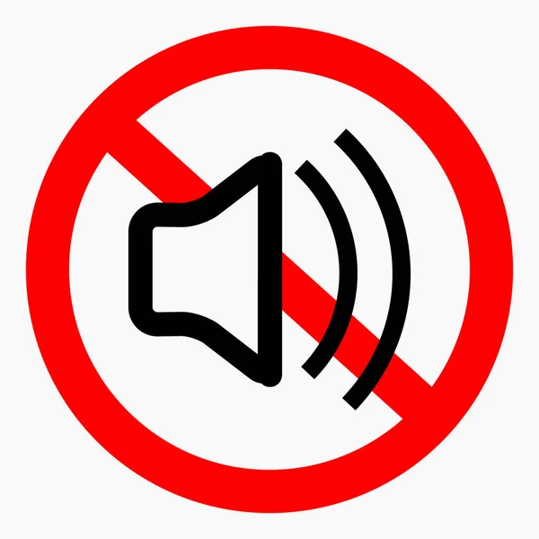 Silencio Voz Alta Silencio Prohibición Hay Sonido Silencio Icono Del — Archivo Imágenes Vectoriales