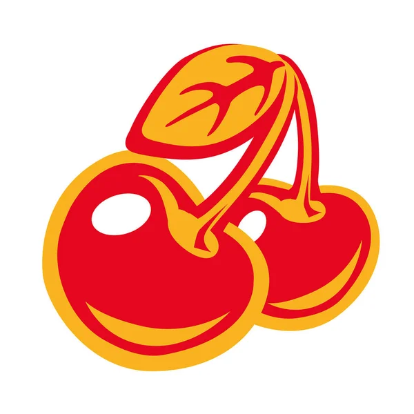 Kiraz meyvesinin piktogramları sarı-kırmızıdır.