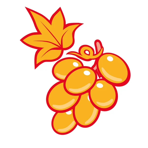 Üzüm meyvesinin piktogramları sarı-kırmızıdır.