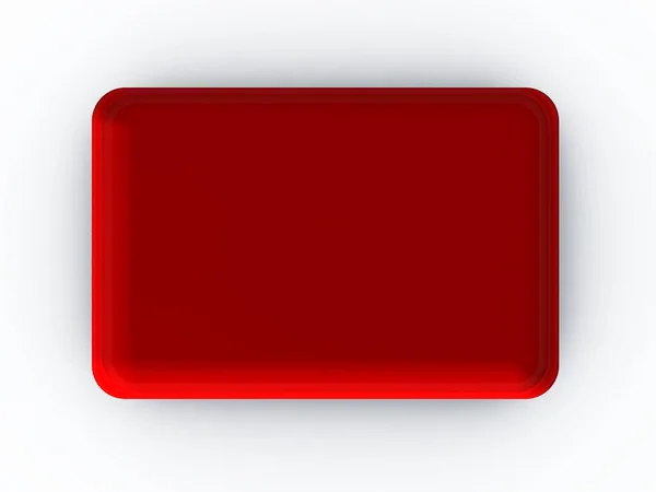 Plastikten yapılmış, şeffaf 3D kırmızı kapalı beslenme çantası. en üstteki görünüm