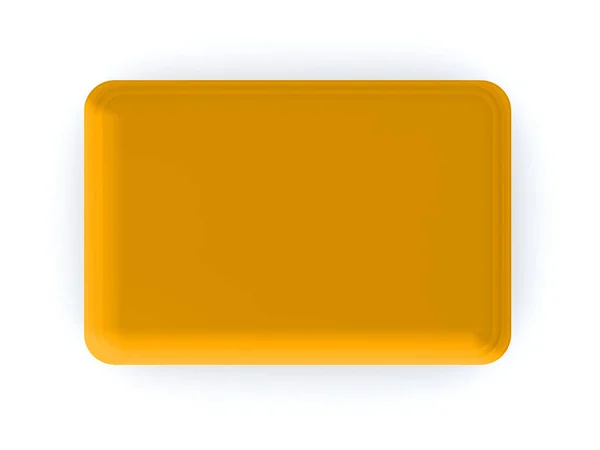  Plastikten yapılmış sarı kapalı beslenme çantası, şeffaf 3D. en üstteki görünüm