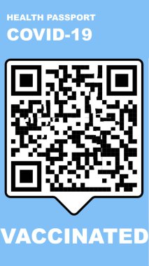 blue Health passport. Vaccinated for covid-19.