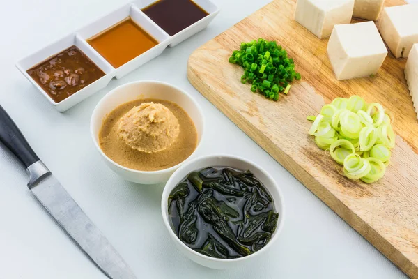 Ingrédients Pour Cuisson Soupe Tofu — Photo