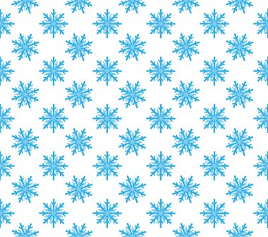 Kış kusursuz desen. Kar taneleri arka planda. Yastık, baskı, moda, kıyafet, kumaş, hediye paketi için tasarım. vektör.