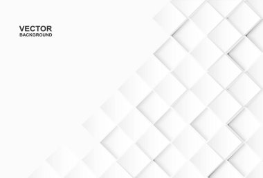 Soyut. Kabartmalı beyaz arka plan, ışık ve gölge. Vektör