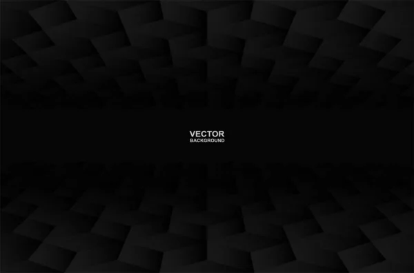 Abstrakt Geometrický Tvar Černé Pozadí Světlo Stín Vektor — Stockový vektor