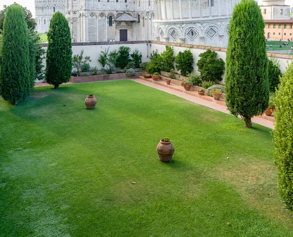 Jardín Verde Visto Desde Parte Superior Basílica Pisa Italia —  Fotos de Stock