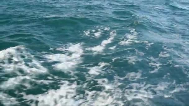 Widok Statku Fale Morskie Rozprysk Fali Morskiej Wysokiej Jakości Materiał — Wideo stockowe