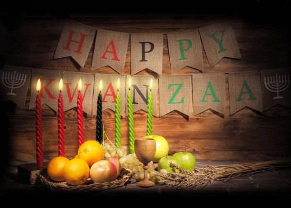 Gelukkige Kwanzaa Afrikaans Feestelijk Concept Zwarte Geschiedenis — Stockfoto