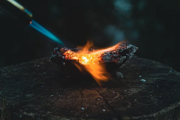 篝火上的篝火 — 图库照片
