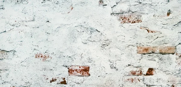 Pared Ladrillo Grunge Blanco Para Fondo Fondo Pantalla Hormigón Áspero — Foto de Stock