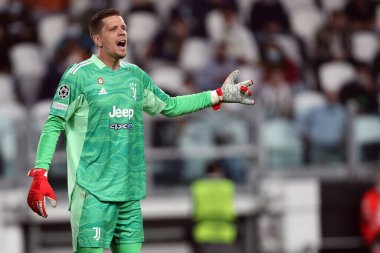 Torino, İtalya. 29 Eylül 2021. Juventus Fc takımından Wojciech Szczesny Uefa Şampiyonlar Ligi H Grubu karşılaşmasında Juventus Fc ve Chelsea Fc arasında oynamıştır. .