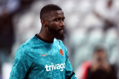 Torino, İtalya. 29 Eylül 2021. Chelsea Fc takımından Antonio Rudiger Uefa Şampiyonlar Ligi H Grubu maçında Juventus Fc ve Chelsea Fc arasında .