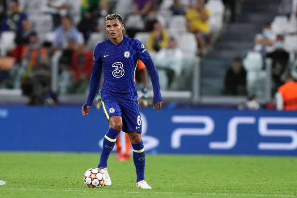 Torino Italia Septiembre 2021 Thiago Silva Chelsea Durante Partido Uefa —  Fotos de Stock