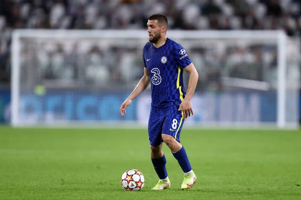 Torino, İtalya. 29 Eylül 2021. Chelsea Fc takımından Mateo Kovaciç Uefa Şampiyonlar Ligi H Grubu karşılaşmasında Juventus Fc ve Chelsea Fc arasında oynamıştır. .