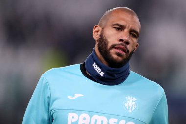 Torino, İtalya. 16 Mart 2022. Villarreal CF takımından Etienne Capoue, Juventus Fc ve Villareal CF arasında oynanan 16 bacaklı UEFA Şampiyonlar Ligi ikinci turunda.