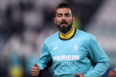 Torino, İtalya. 16 Mart 2022. UEFA Şampiyonlar Ligi 'nde Juventus Fc ve Villareal CF arasında oynanan ikinci turda Villarreal CF' den Raul Albiol.