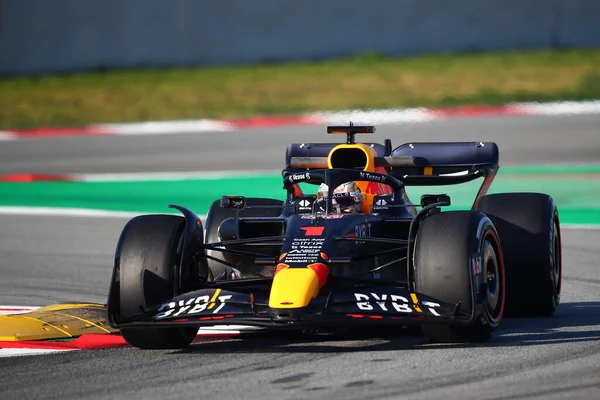 Max Verstappen Van Red Bull Racing Schema Tijdens Formule Pre — Stockfoto