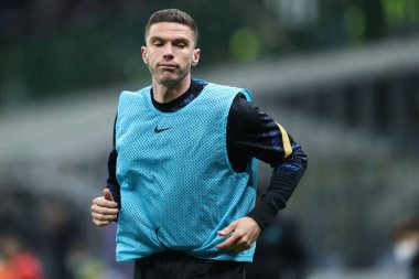 Milano, İtalya. 19 Mart 2022 Fc Internazionale ve Acf Fiorentina arasındaki Serie A maçı sırasında Fc Internazionale 'den Robin Gosens.