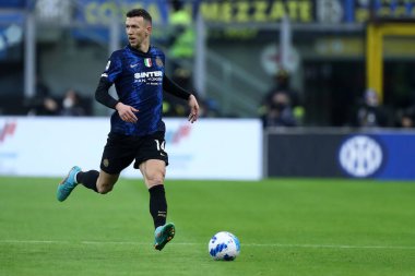 Milano, İtalya. Fc Internazionale ile Acf Fiorentina arasındaki Serie A karşılaşmasında 19 Mart 2022 Fc Internazionale 'den İvan Perisiç.