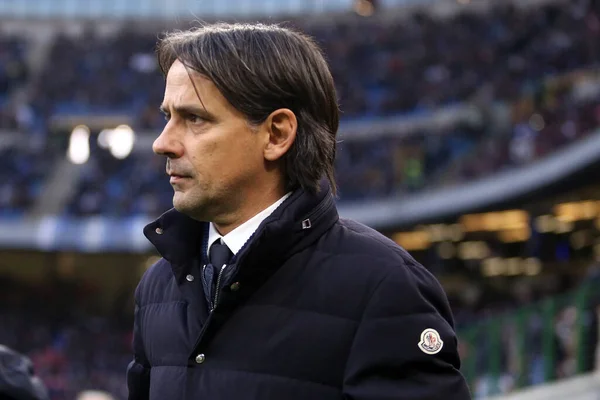 Milano Italia Marzo 2022 Simone Inzaghi Entrenador Internazionale Durante Partido —  Fotos de Stock