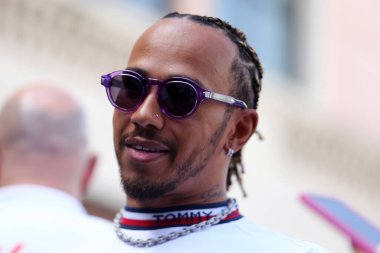 Monte-Carlo (Monaco) - 26-29 Mayıs 2022 - Mercedes AMG Petronas F1 takımından Lewis Hamilton Monako F1 Grand Prix sırasında  