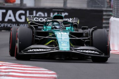 Monte-Carlo (Monako) - 26-29 Mayıs 2022 - Monako F1 Grand Prix sırasında Aston Martin Lance Stroll  