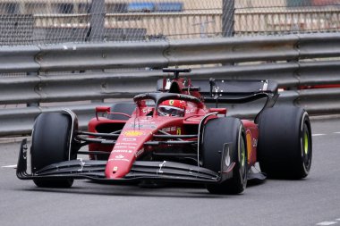 Monte-Carlo (Monako) - 26-29 Mayıs 2022 - Monako F1 Grand Prix 'si sırasında Scuderia Ferrari' den Charles Leclerc  