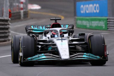 Monte-Carlo (Monako) - 26-29 Mayıs 2022 - Monako F1 Grand Prix sırasında Mercedes AMG Petronas F1 takımından George Russell  