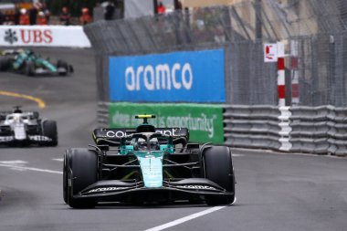 Monte-Carlo (Monako) - 26-29 Mayıs 2022 - Monako F1 Grand Prix 'si sırasında Aston Martin' li Sebastian Vettel  