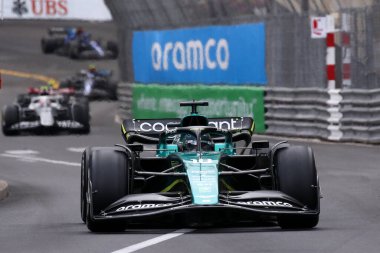 Monte-Carlo (Monako) - 26-29 Mayıs 2022 - Monako F1 Grand Prix sırasında Aston Martin Lance Stroll  