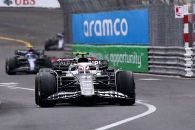 Monte-Carlo (Monako) - 26-29 Mayıs 2022 - Monako F1 Grand Prix 'si sırasında AlphaTauri' den Yuki Tsunoda  